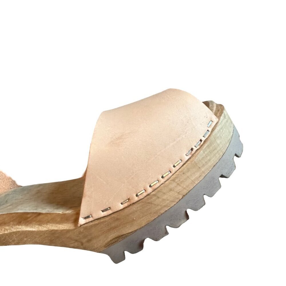 Mia Greta Open-Toe Clogs Mules Sandals Natural Light Beige Size 41 NIB NEW - Picture 13 of 15